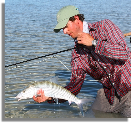 Abaco Lodge - Geoff Mueller With A  Fine Abaco Bonefish