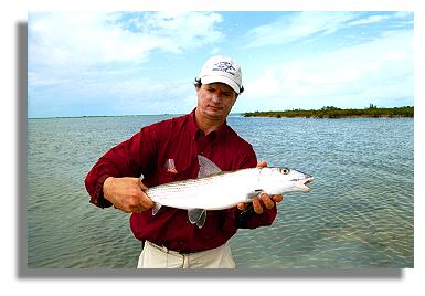Capt. Johnston with a bonefish