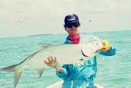 Capt. Johnston with a tarpon