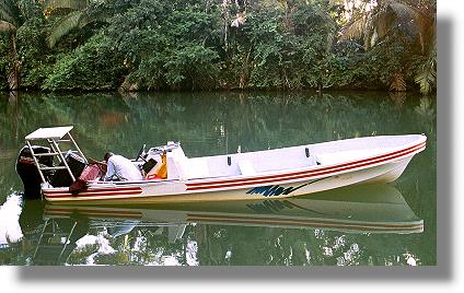 typical boat at Machaca Hill Lodge