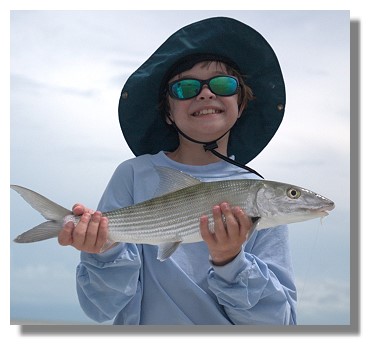 a kid with his fish