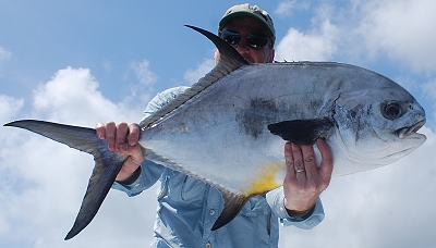 K.Keeney with nice permit caught a Turneffe Flats