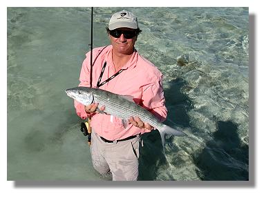 Capt. Johnston with a nice  bonefish