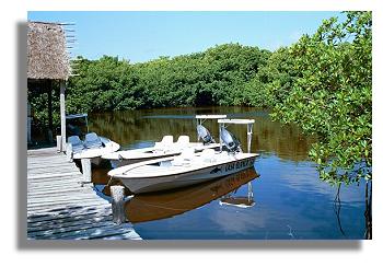 Playa Blanca's Docked Skiffs