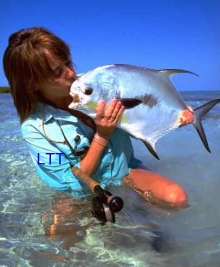 Noni with a nice permit at Casa Blanca Lodge located on Mexico's Yucatan peninsula 