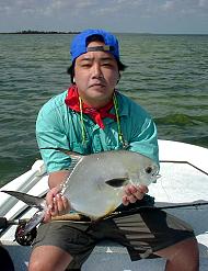 Mr. Teramoto at Playa Blanca with a Permit