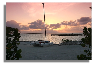 Turneffe Island Lodge at dawn